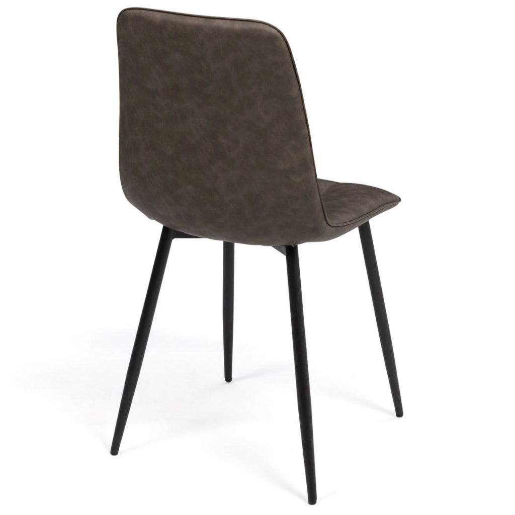 IDMarket - Set di 6 sedie da pranzo vintage in PU MILA marrone