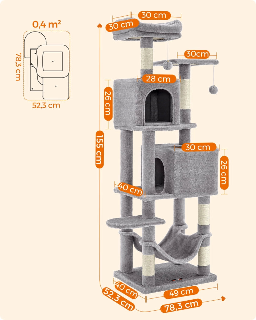 Tiragraffi Valora in tessuto di peluche grigio chiaro x4