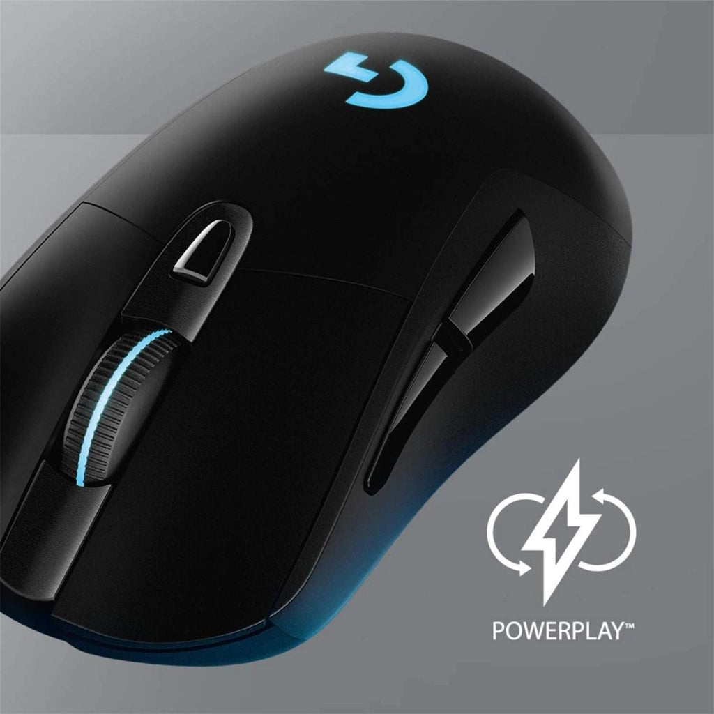 Logitech G G703 LIGHTSPEED Mouse Gaming Wireless, Sensore HERO 25K, LIGHTSYNC RGB, POWERPLAY-compatibile, Leggero 95 g e 10 g Opzionale, 25600 DPI, PC-Mac, Nero