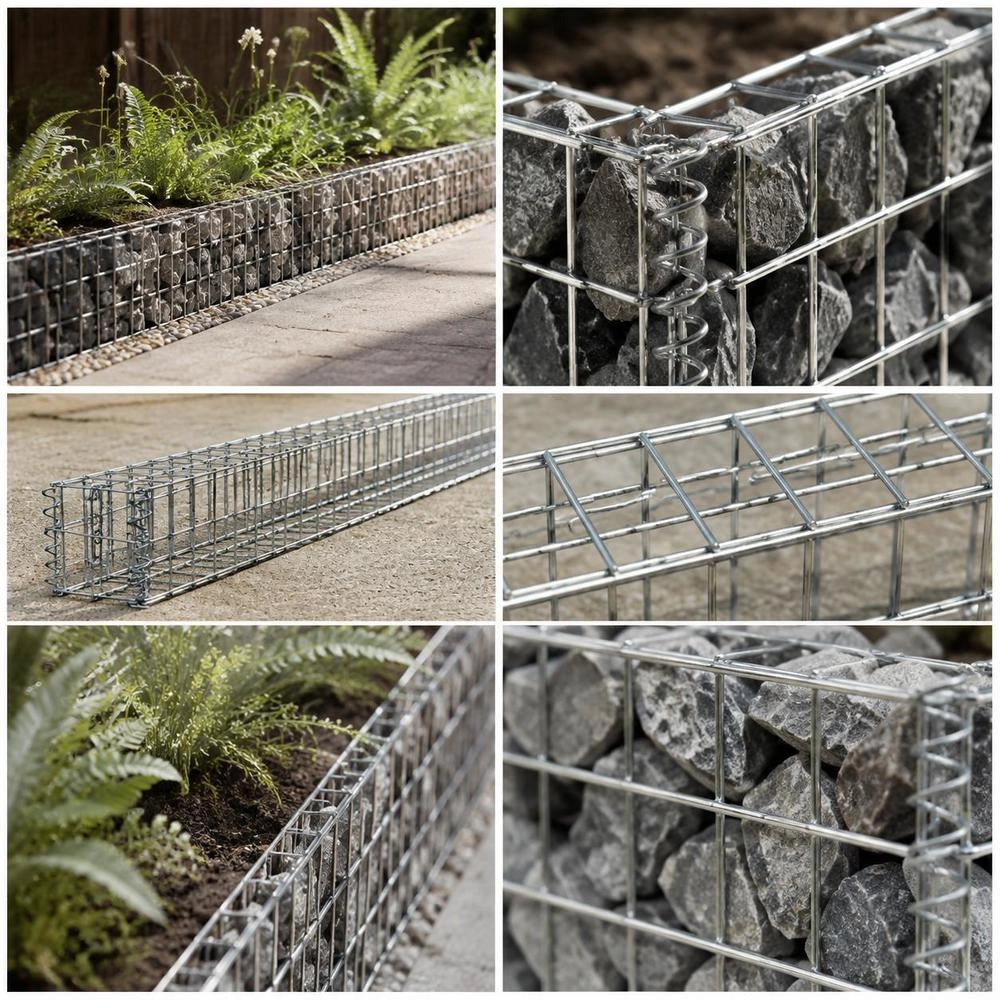 Gabion Raised Bed Galvanized Steel 450x30x10 Cm
