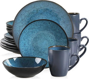 Servizio da Tavola per 8 Persone - Set di Cucchiaini e Forchette - Blu