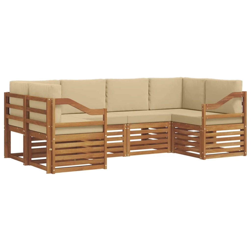 Set di divani da esterno 6 pz Naturale 3375388