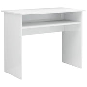 Scrivania tavolo postazione di lavoro mobile per computer scrivania da studio finitura lucida 90 x 50 x 74 cm legno ingegnerizzato bianco 02_0023554