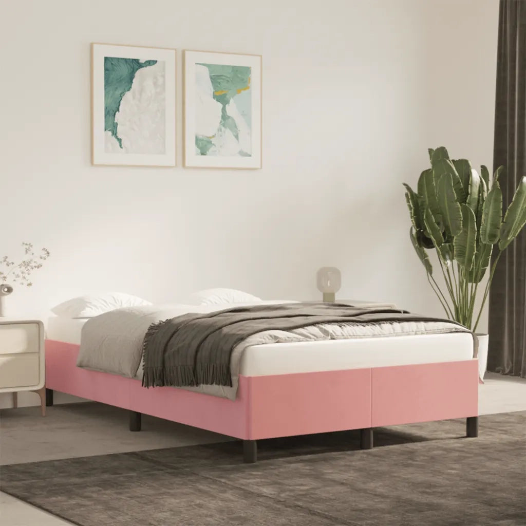 Giroletto senza Materasso Rosa 120x190 cm Velluto 3269656