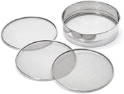 Set di setacci in acciaio inox con inserti setaccio intercambiabili - versatile - 4 pezzi - argento - acciaio inossidabile