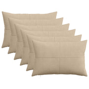 Federa 6 pcs ALMELO Tortora 30 x 50 cm corduroy 913980