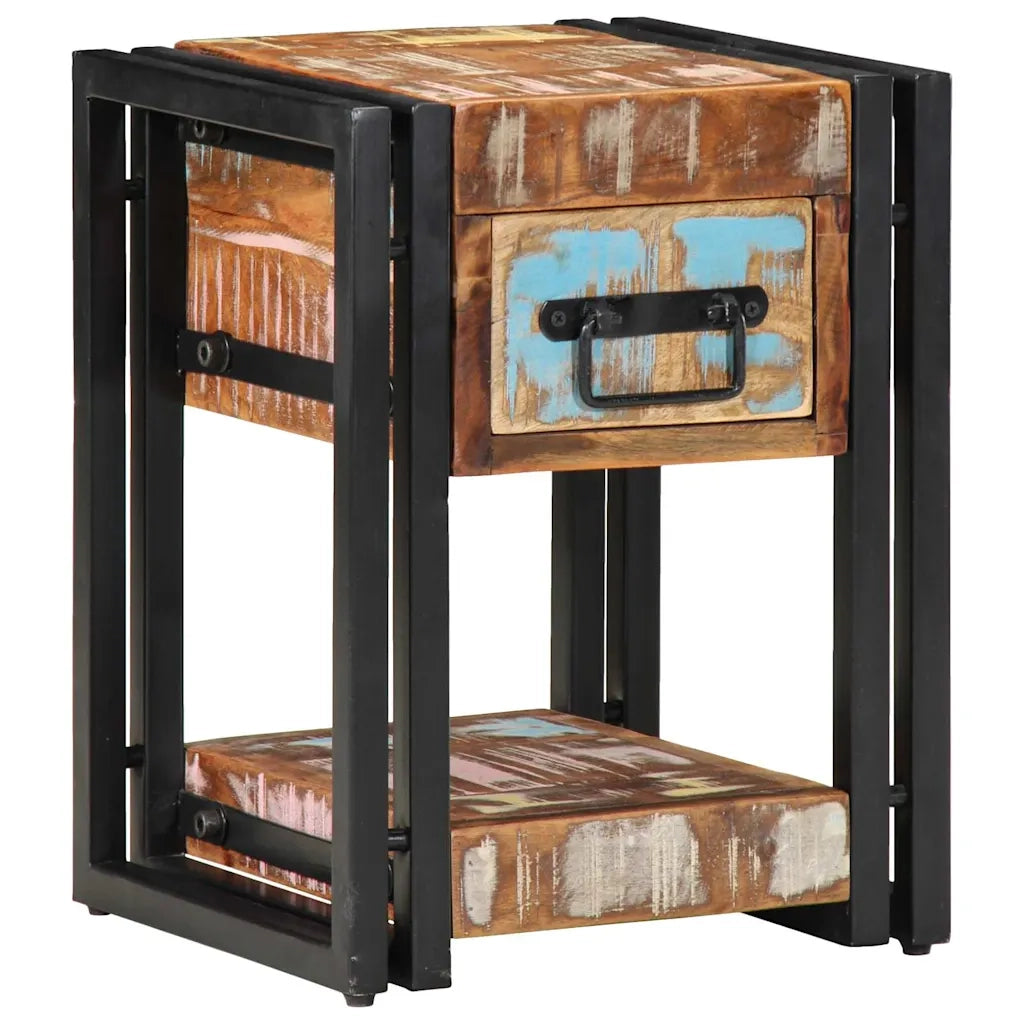 Armadio da Notte 30 x 30 x 40 cm Legno Recuperato Massello 4016708