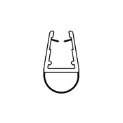 PROFILO GOCCIOLATOIO IN PVC PER CRISTALLI BOX DOCCIA 401 2MT- ESCLU- pezzi 1