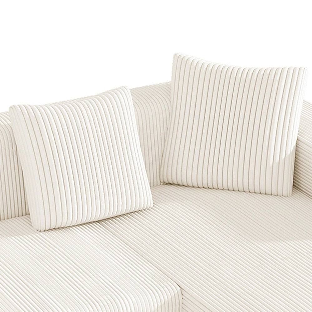 Divano angolare chaise longue imbottito ¨C Minimal ¨C tessuto morbido grigio chiaro