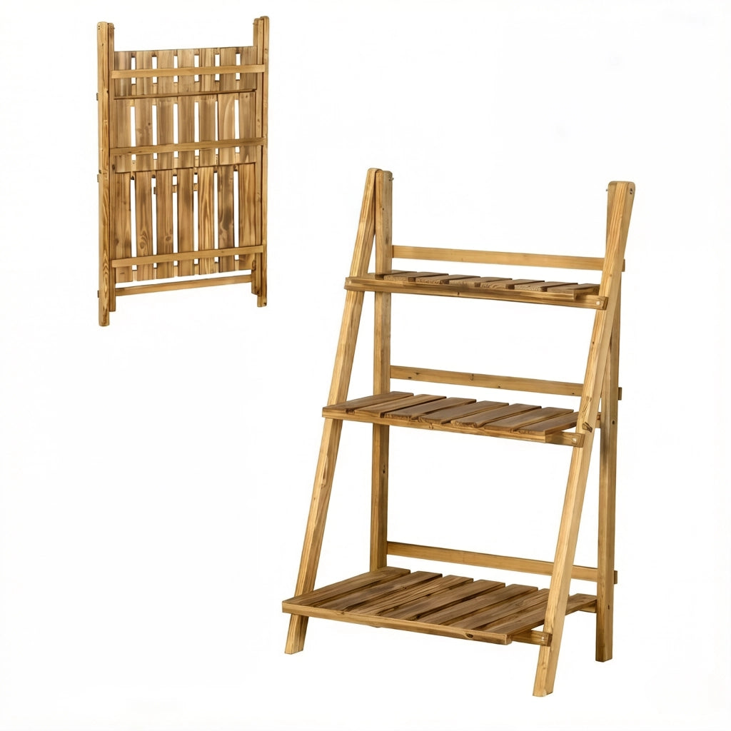 Scaffale pieghevole per riporre oggetti, scaffale espositivo, supporto per fiori a forma di scala