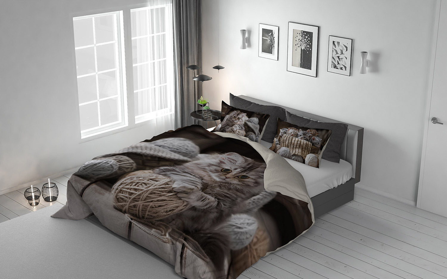 Copripiumino Singolo con Federe Stampato in Microfibra Felix