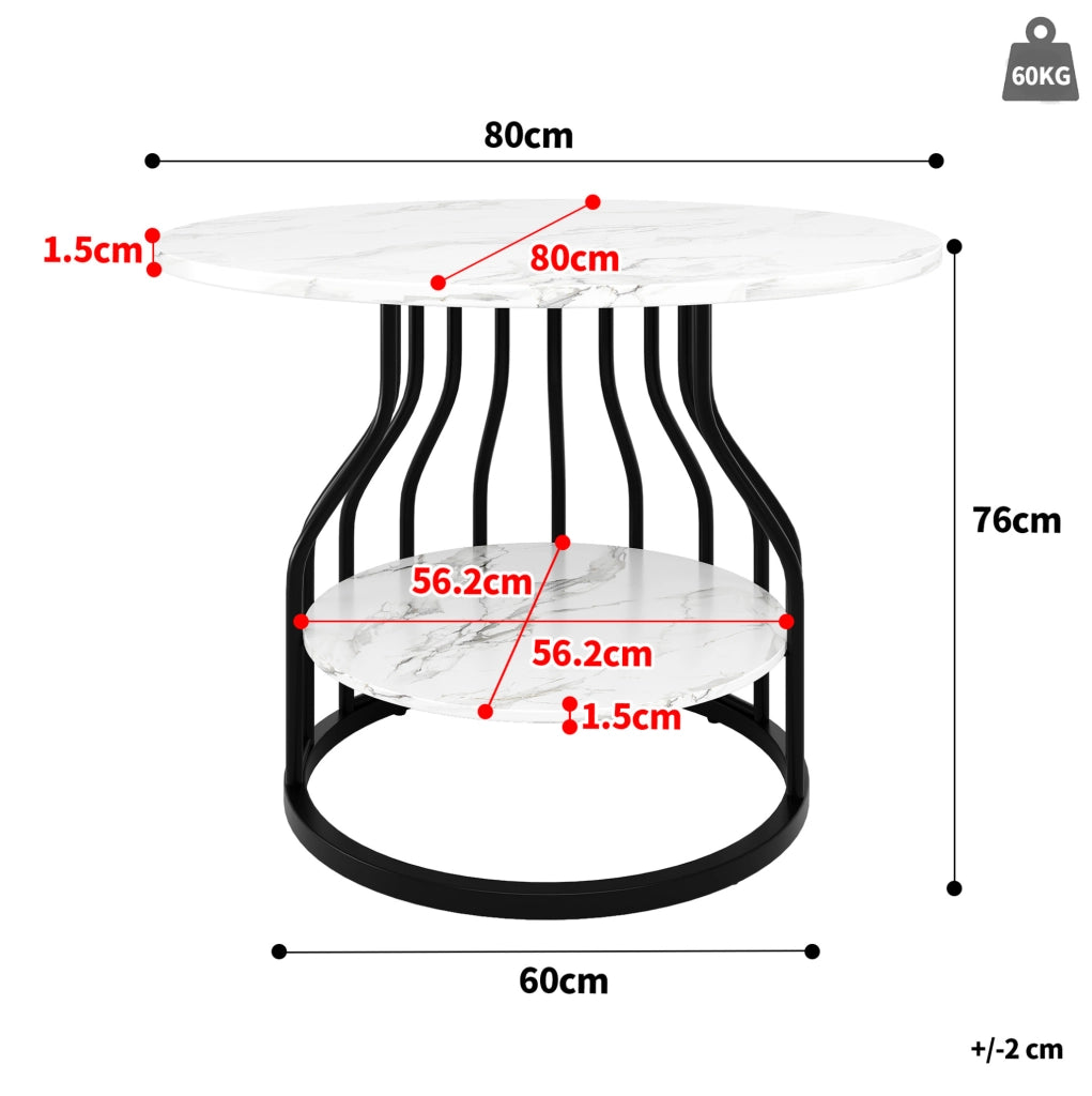 Set tavolo da pranzo rotondo 80 cm con 4 sedie in velluto