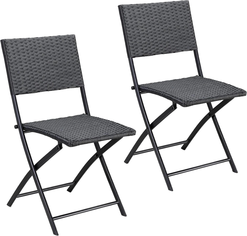Set 4 Sedie Pieghevoli Carico Max. 120 kg Salvaspazio Leggere & Portatili Resistenti da Esterno Interno Balcone Campeggio