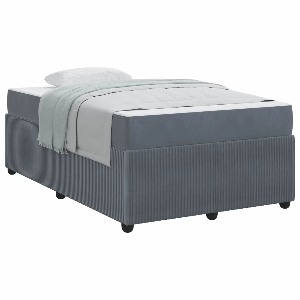 Struttura del letto Grigio scuro 120 x 200 cm Tessuto