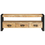 Mobile Porta TV-Mobile per TV-Credenza TV 120x30x45 cm in Legno Massello di Mango