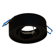 Trade Shop - Portafaretto Orientabile Tondo Incasso Esterno 85mm Luce Lampade Led Gu10 Gu5.3 - Nero
