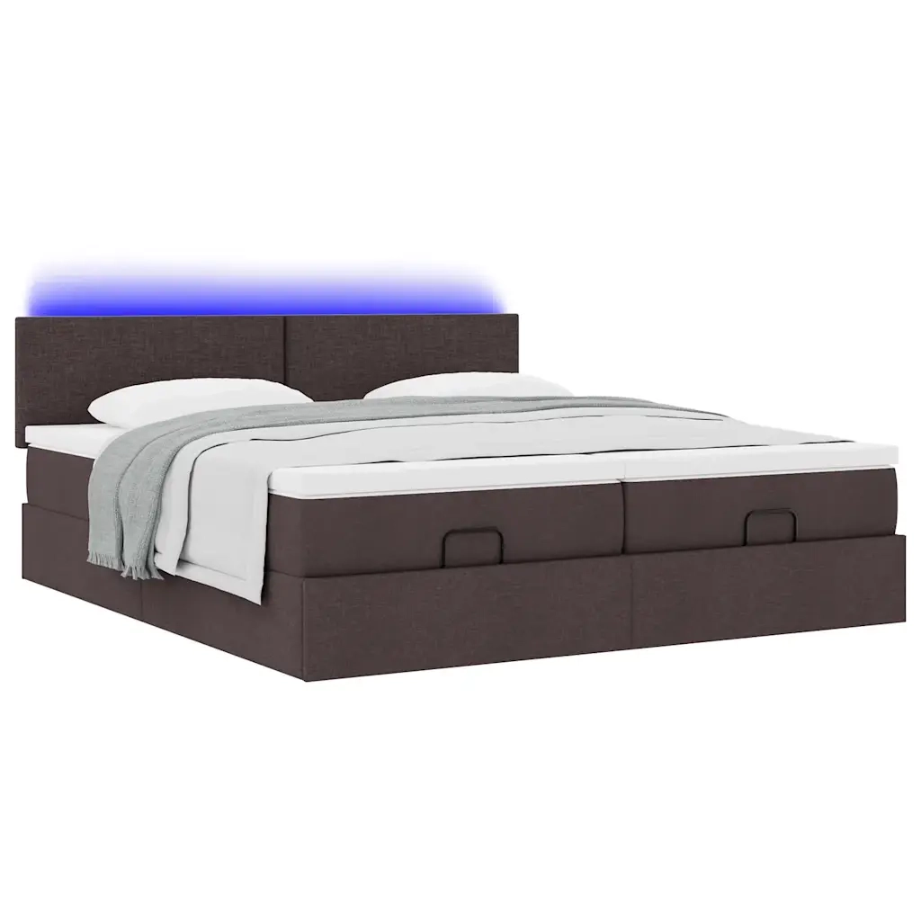Struttura Letto Pouf con Materassi 180x200 cm in Tessuto 3312825