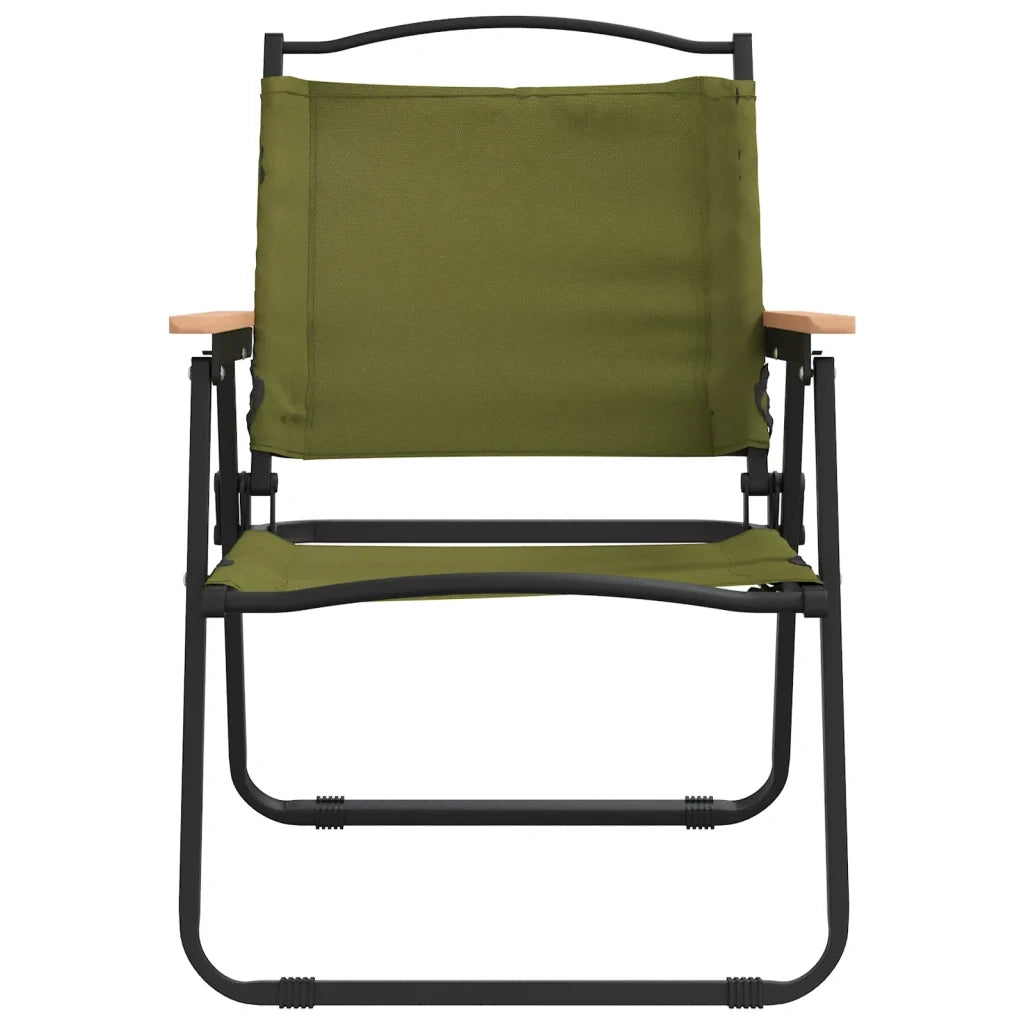 Sedie da Campeggio 2 pz Verdi 54x55x78 cm Tessuto Oxford