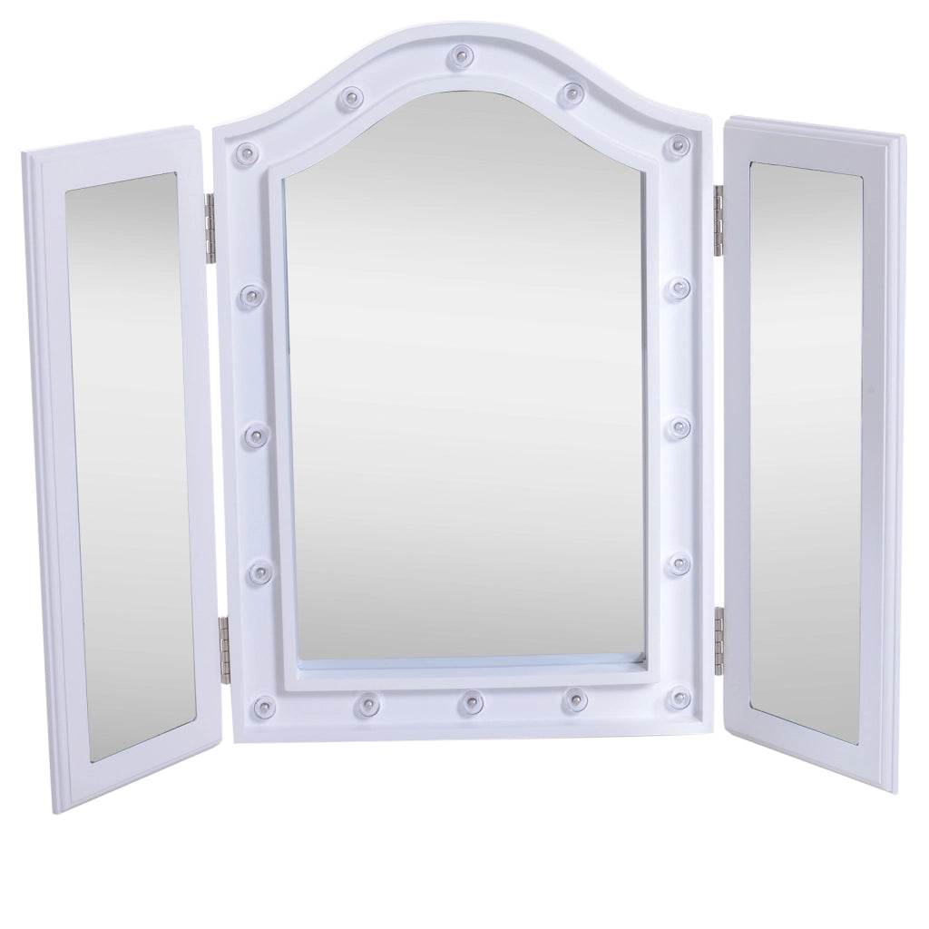 Specchietto da Trucco Illuminato LED Pieghevole ¨C zephmum ¨C 73x53.5x4.5cm
