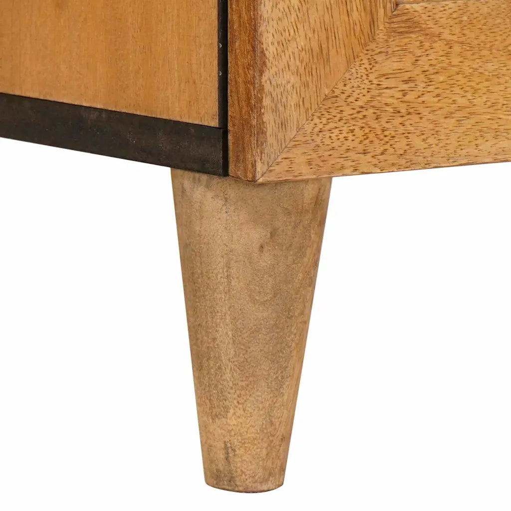vidaXL Comodino Marrone chiaro 50 x 33 x 60 cm legno massello di mango