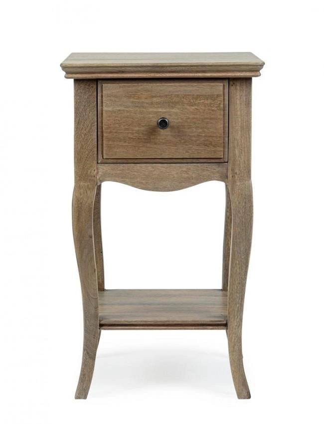 Comodino 1 Cassetto 35x35x59 cm in Legno