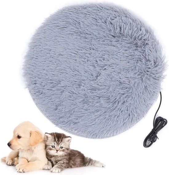 Matrimoniale Thermoriscaldante per Cani e Gatti - 40 x 40 cm - Grigio-Argento - Letto per Animali Domestici