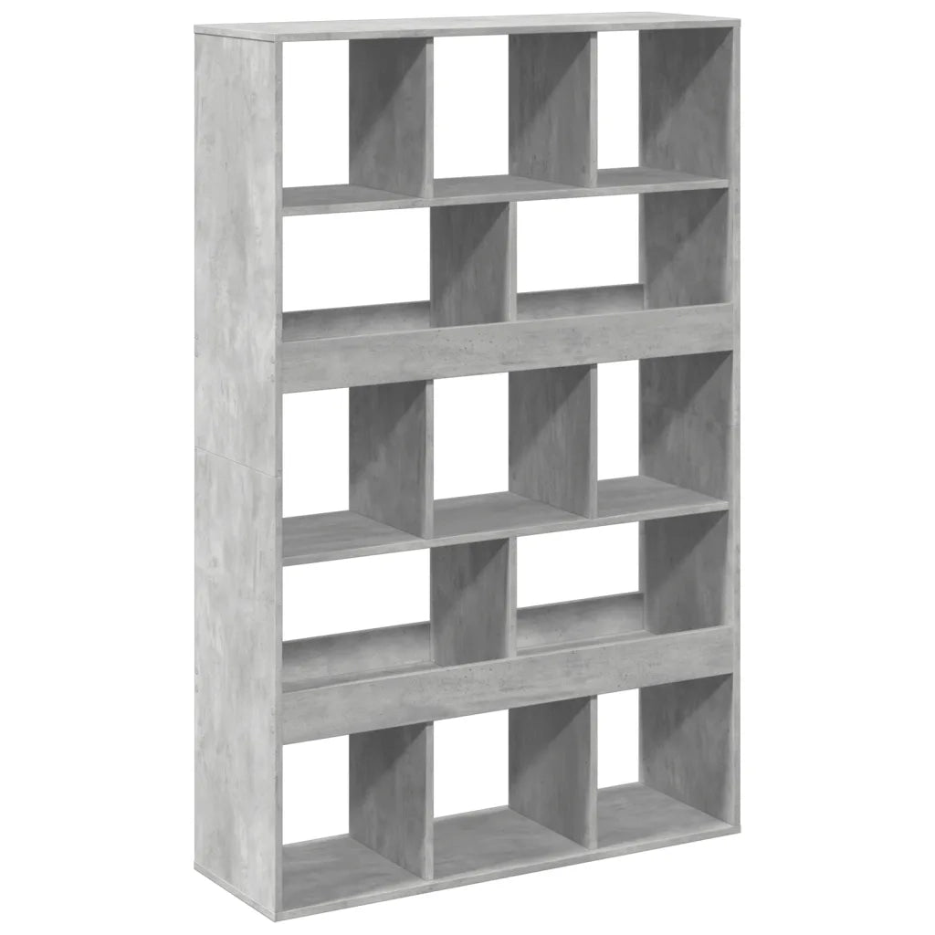 Libreria-Scaffale per Libri-Mobile di Stoccaggio Grigio Cemento 100x33x156,5 cm in Truciolato 331259