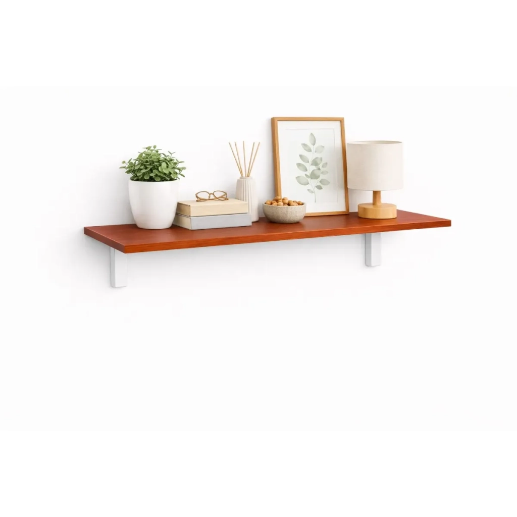 Mensola da Muro da appoggio in Legno nobilitato spessore 1,8 cm in colore Ciliegio 90x45 cm