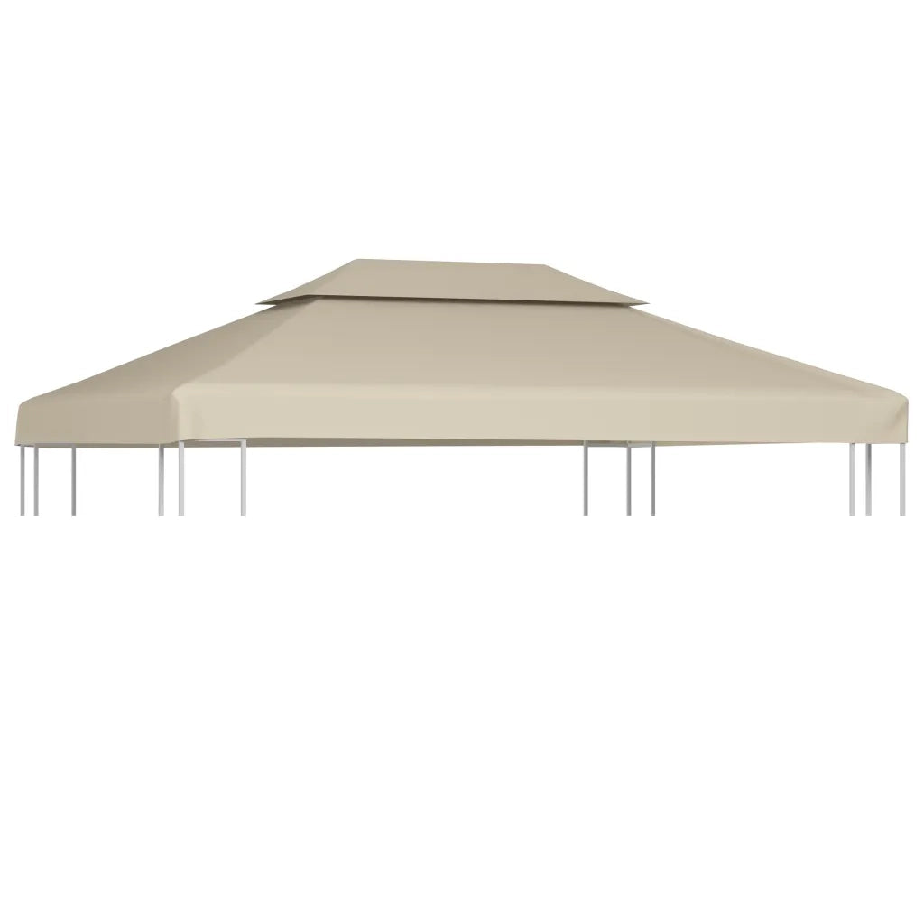 Telo di Ricambio per Gazebo 310g/mÂ² Beige 3x4m