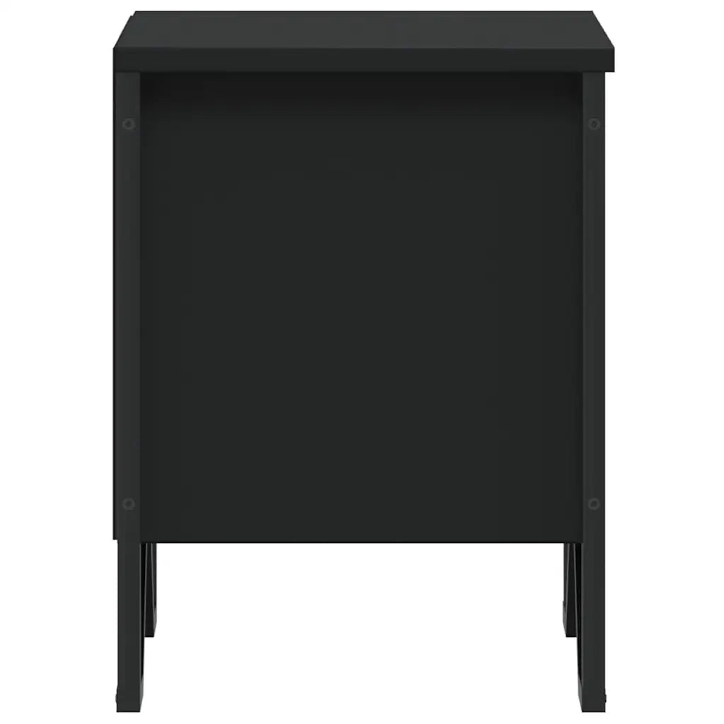 Set di 2 Comodini | Armadio da Notte | Mobiletto da notte Neri 40x30x40 cm in Truciolato