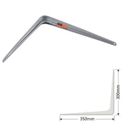 Trade Shop - Staffe Angolari 2pz Supporto Staffa Angolare Reggimensole 300x350mm Bianco Grigio - Grigio