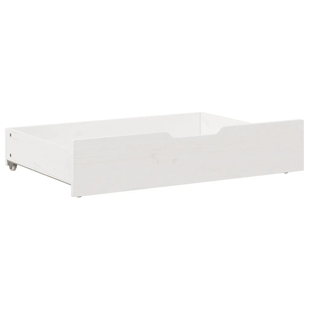 Cassettoni da Letto 2 pz Bianchi 80x55x17 cm in Legno di Pino 850930