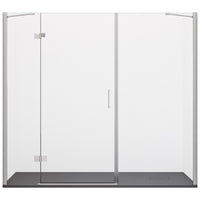 Porta Parete Doccia 230 cm 1 Anta Battente in Cristallo Trasparente 8mm H195 Bonussi Iole