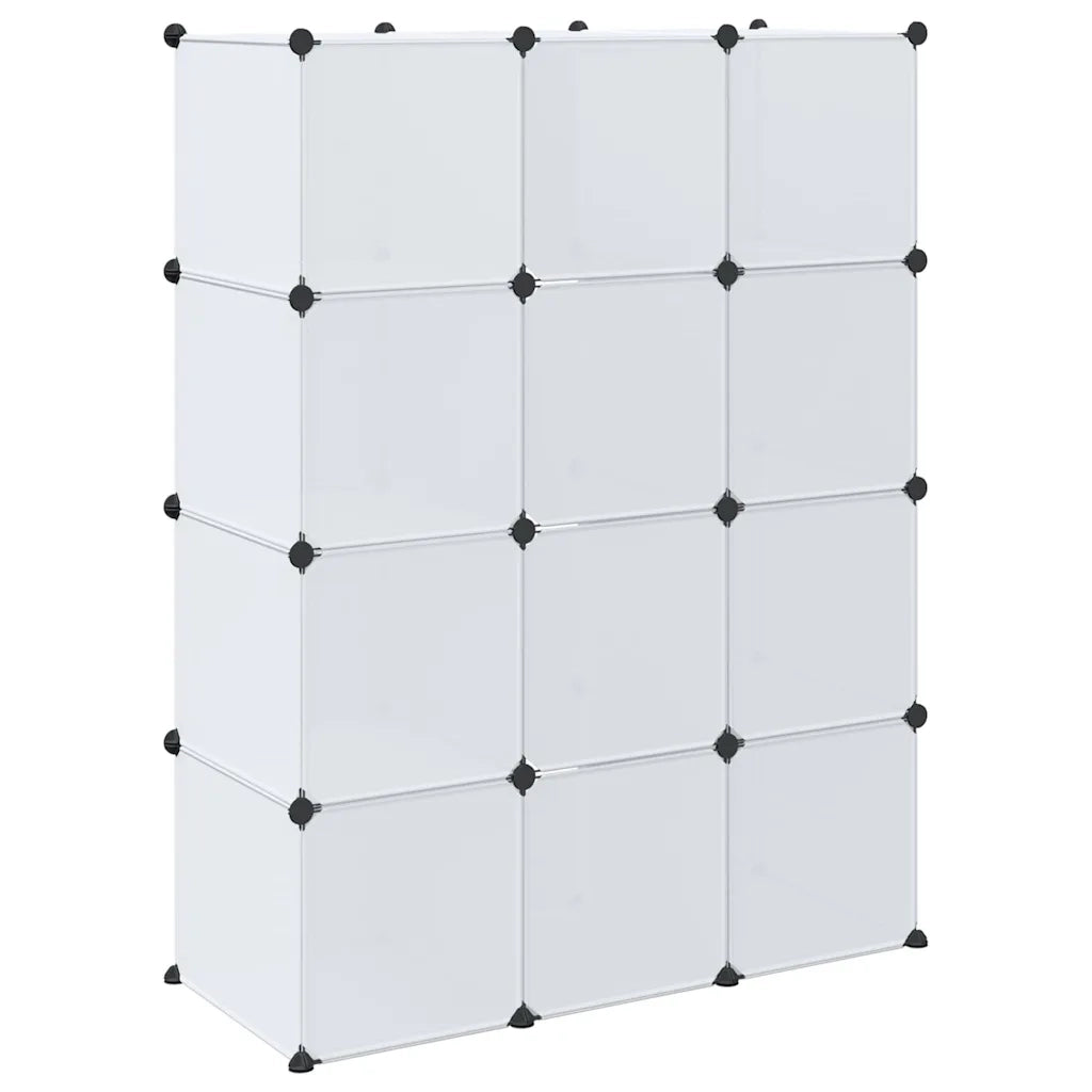 Armadio Modulare con 9 Scomparti 109x36,5x143 cm Bianco CFW1744843