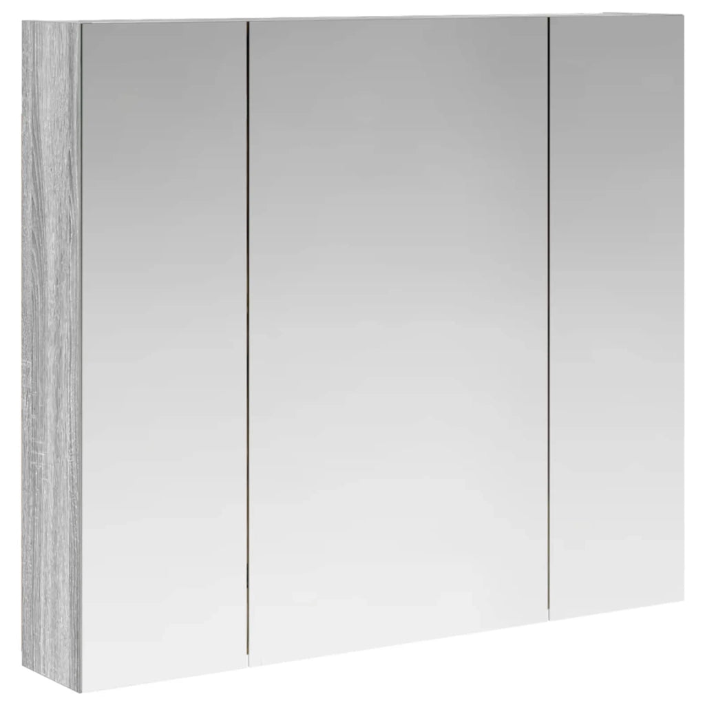 Mobiletto per specchio da bagno Grigio Sonoma 80 x 14.5 x 70 cm