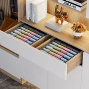 2 scatole di archiviazione per calze e intimo, 24 cassette, scatole pieghevoli (scatola pieghevole, divisa per cassetti, organizzatore di cassetti, scatole di stoffa per il riciclo di calze)