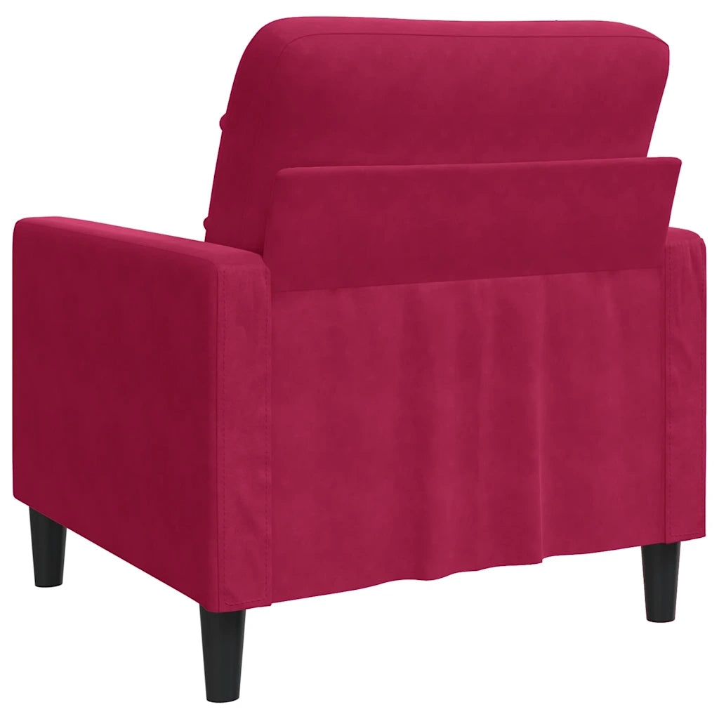 Divano Sedia-Poltrona Rosso Vino 60 cm Velluto 745670