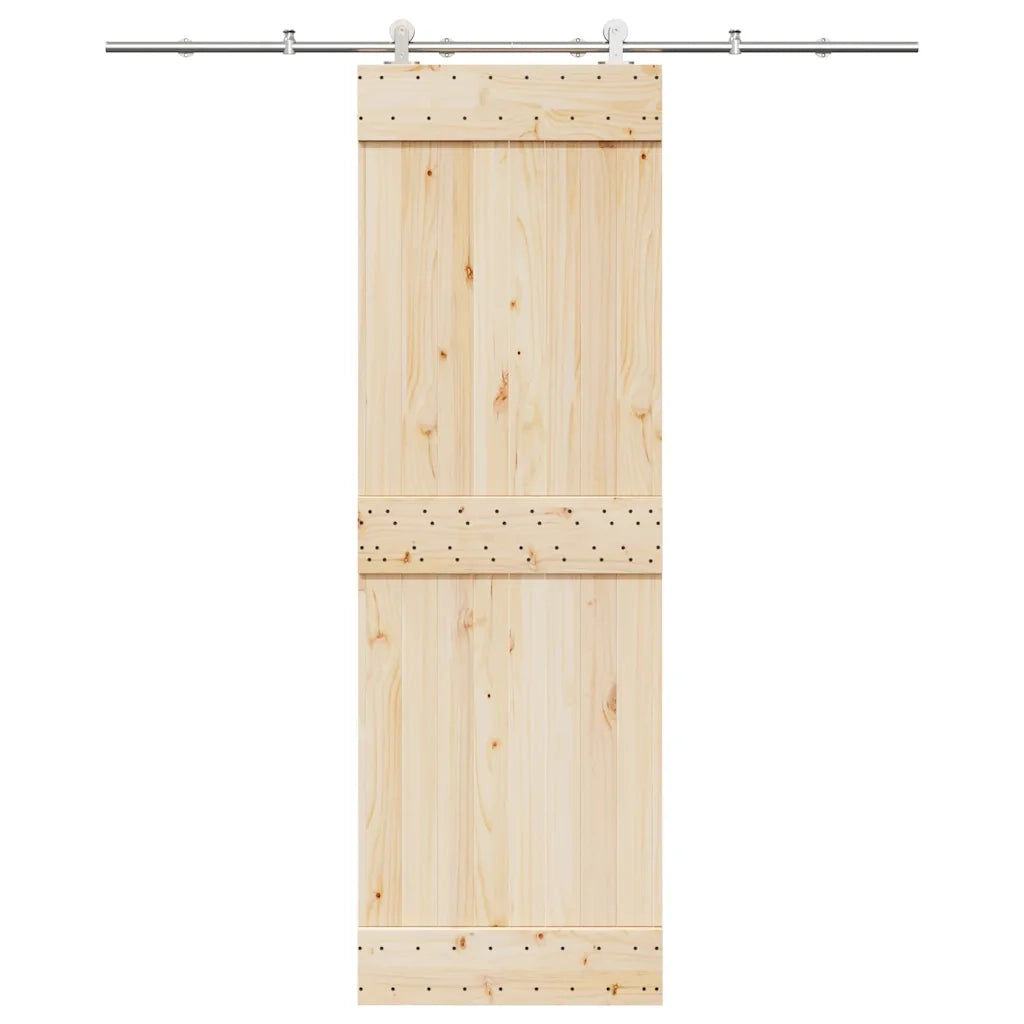 Kit Binari Porta Scorrevole 200 cm Acciaio Inossidabile Argento 4009691