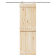 Kit Binari Porta Scorrevole 200 cm Acciaio Inossidabile Argento 4009691