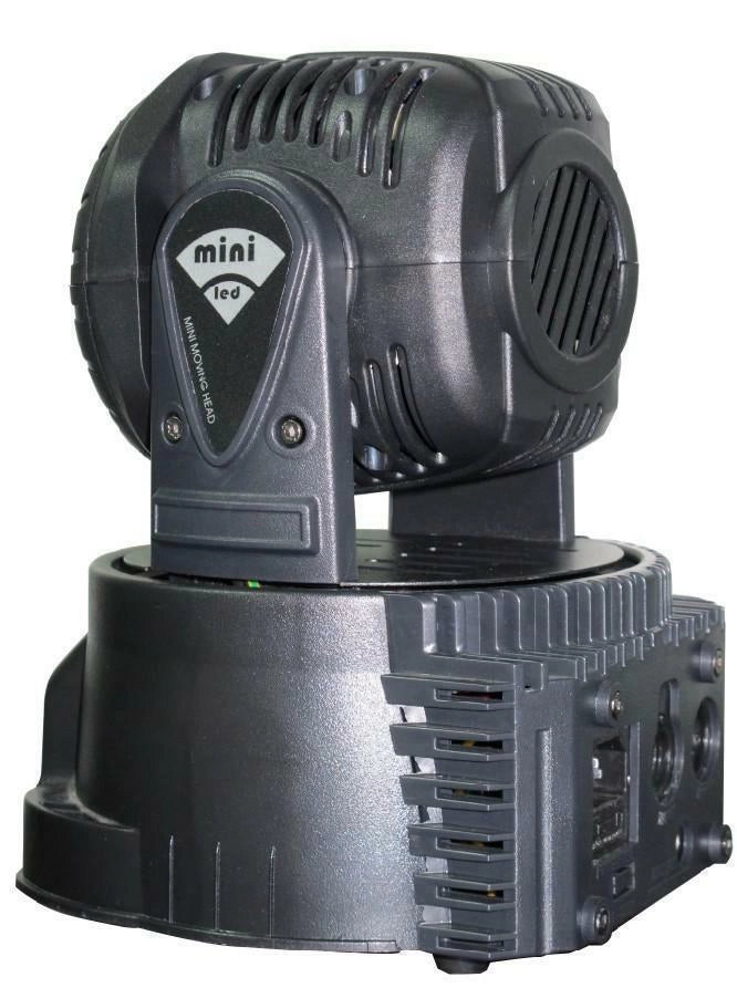 Coppia di teste rotanti Led rgbw con telecomando e mixer 192 canali luci disco mini wash