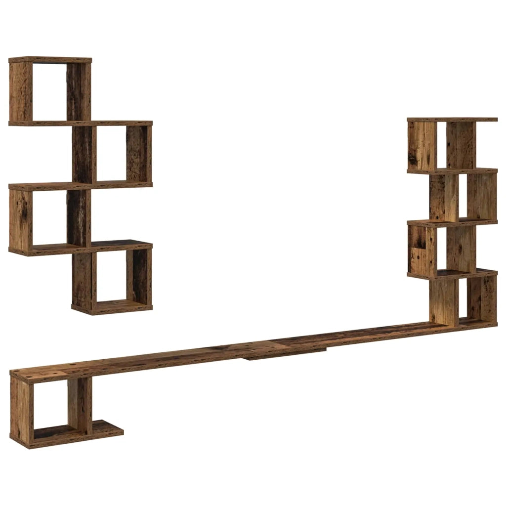 Mensola per TV da muro Legno antico 180 x 15 x 94 cm 8012298