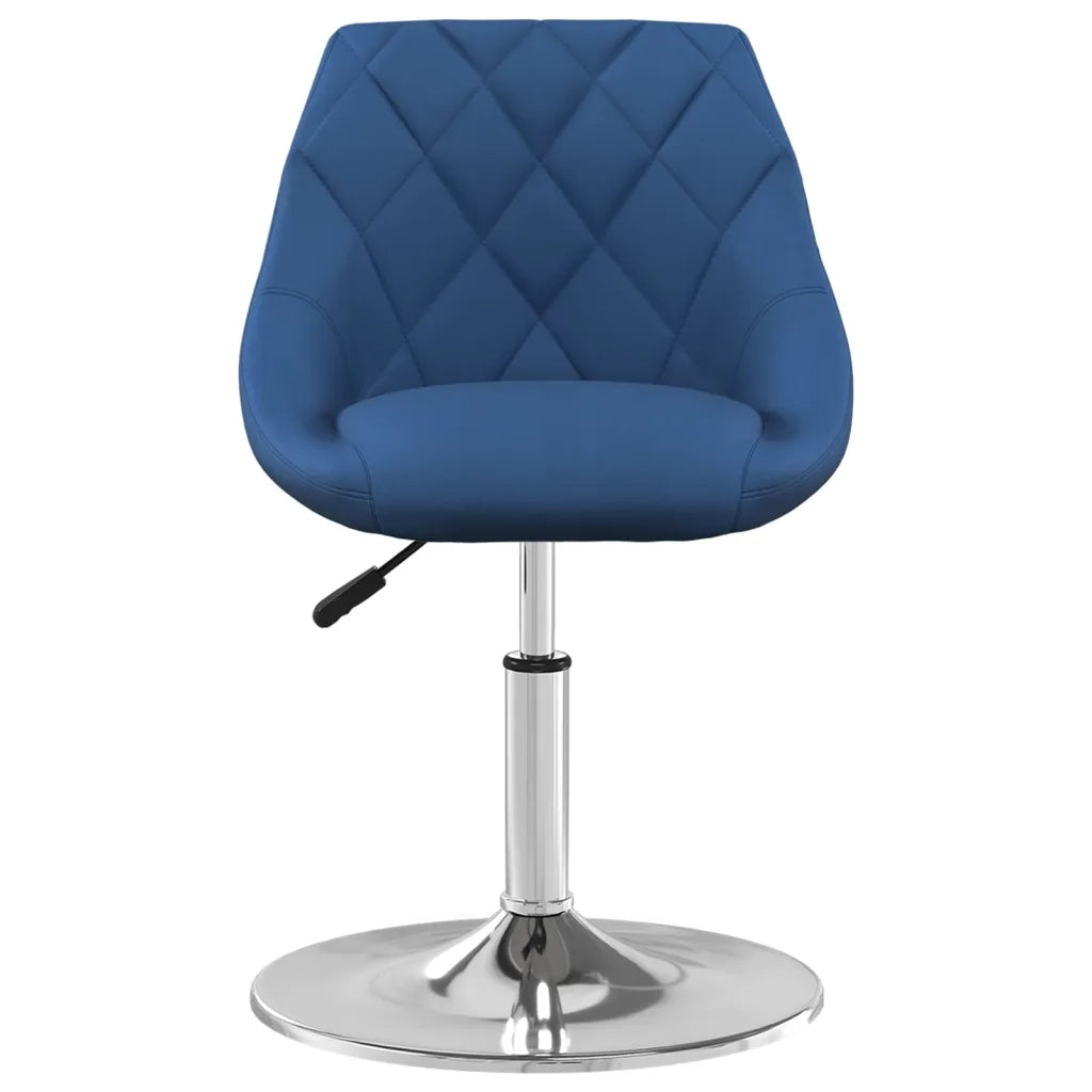 Sedie da Pranzo Girevoli 4 pz Blu in Velluto