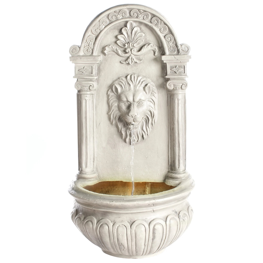 Fontana da giardino d'acqua per esterni Giardino in resina beige con luce LED inserita Design moderno