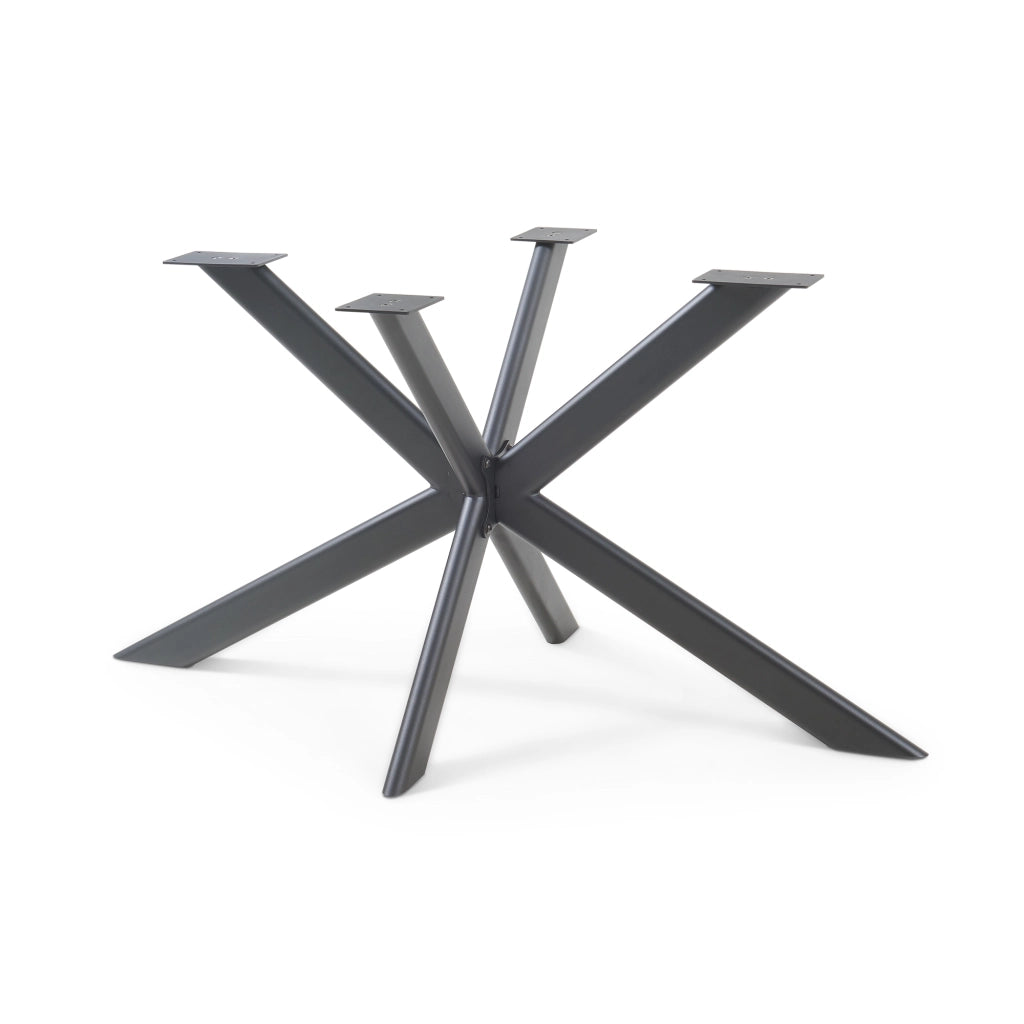 Telaio Svallersun per Mobili 'Fai da Te' Struttura a 4 Gambe Incrociate in Acciaio con Profili Ovali Piatti 140 x 78 x 71,5 cm - Nero [en.casa]