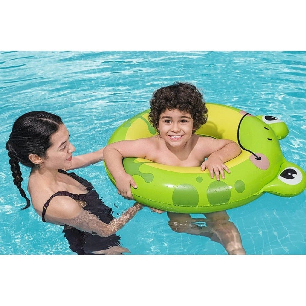 Trade Shop - Salvagente Panda/rana 79x85cm Ciambella Gonfiabile Mare Bambini 3-6 Anni 36351 -