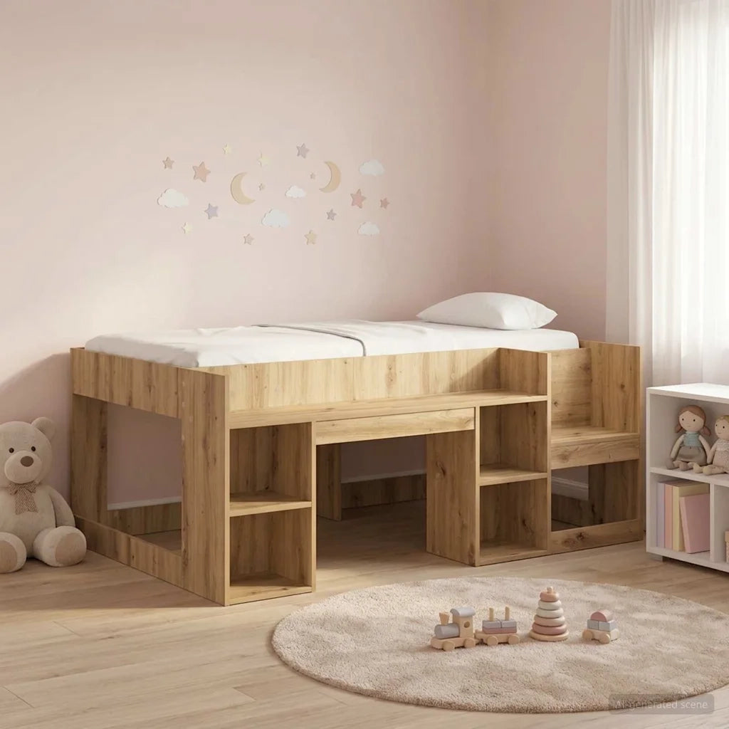 Telaio del letto | Letto per Bambini con storage Rovere Artigianale 80 x 160 cm