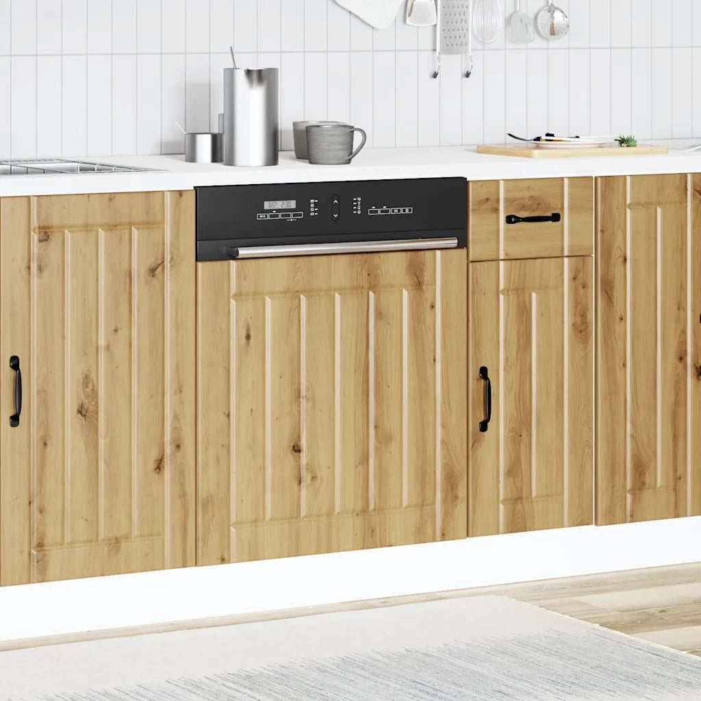Pannello Lavastoviglie Rovere Artigianale Legno Multistrato