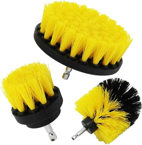 Set di pennelli per aspirapolvere a 3 seti, con setole in nylon, ideali per pavimenti, pavimentazione, vasca, cucina, bagno e WC.