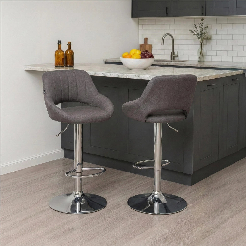 Set di 2 sgabelli da bar tessuto Milet C 2