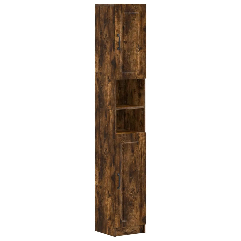 Armadio da Bagno con Ripiano Aperto UTRECHT Rovere Fumo 897700